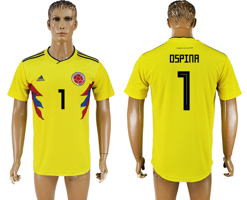2018 world cup Maillot de foot COLUMBIA #1 OSPINA YELLOW